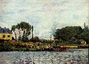 Alfred Sisley Boote bei Bougival oil painting on canvas
